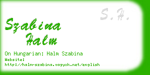 szabina halm business card